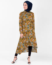 Floral Mustard High Low Midi