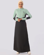 Chic Fashionista Color Contrast Black Jilbab