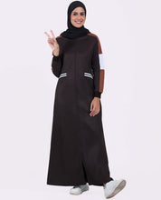 Dark Brown Collared Jilbab