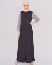 Navy Winter Contrast Sleeve Jilbab