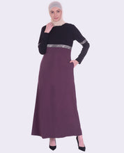 Purple and Black Noorani Jilbab