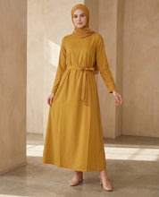 Classic Mustard Elegance Abaya