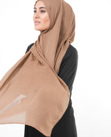 Toasted Nut Brown Viscose Scarf