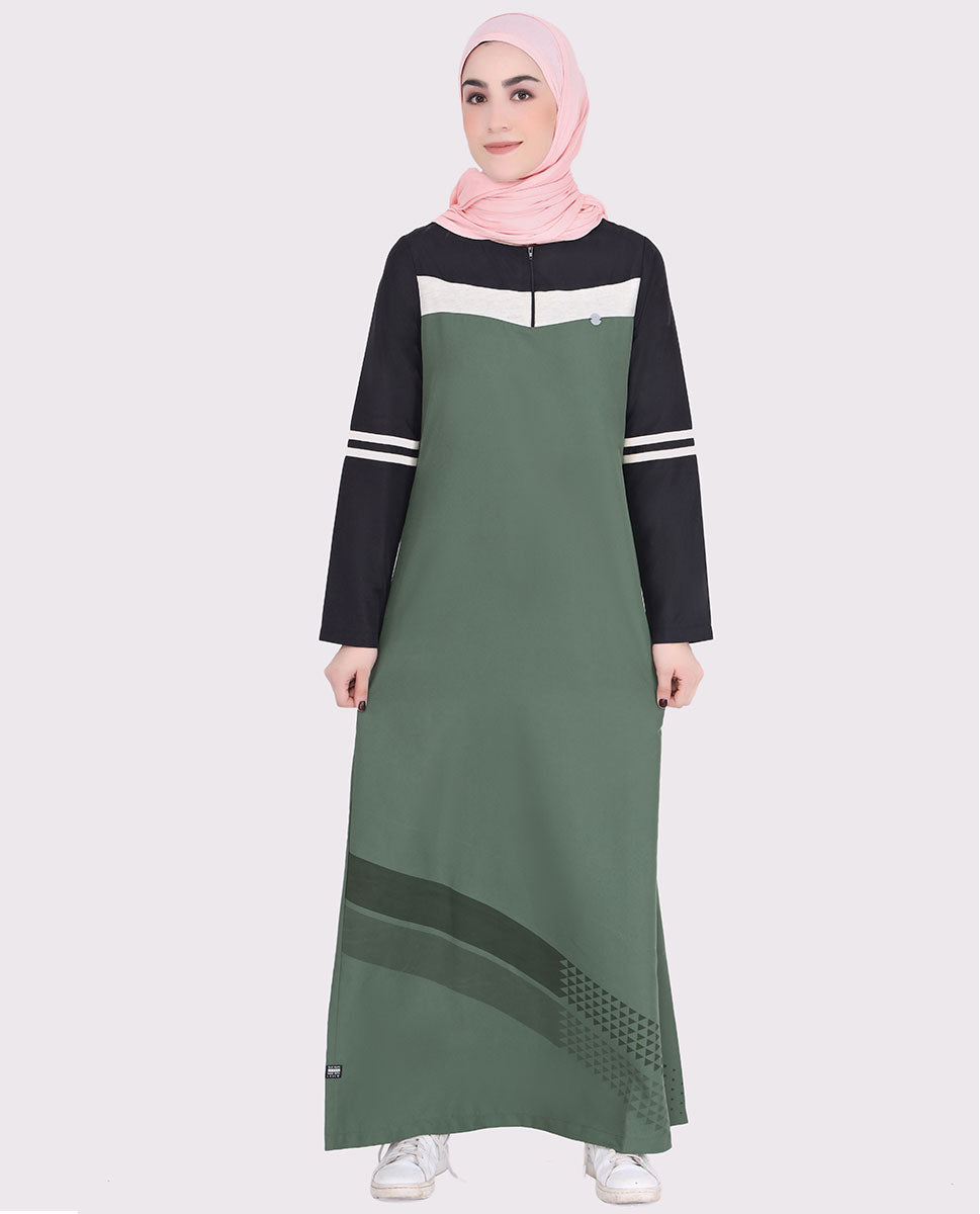 Fern Green Round Neck Jilbab