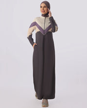 Shale Grey Raised Collar Jilbab