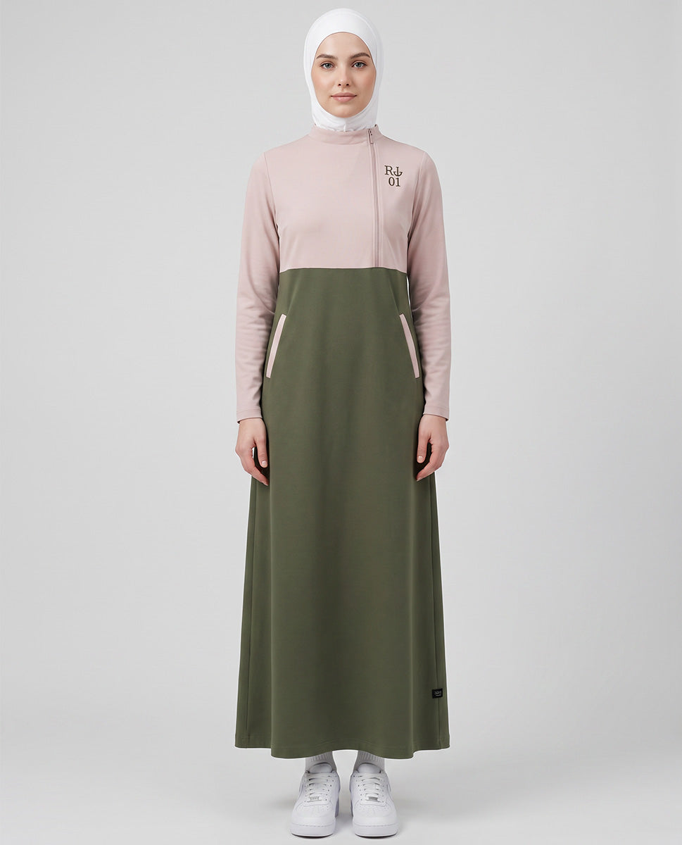 Olive And Blush Urban Jilbab