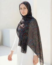 Midnight Paisley – Printed Georgette Hijab