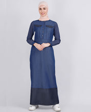 Mock Pockets Fine Denim Jilbab