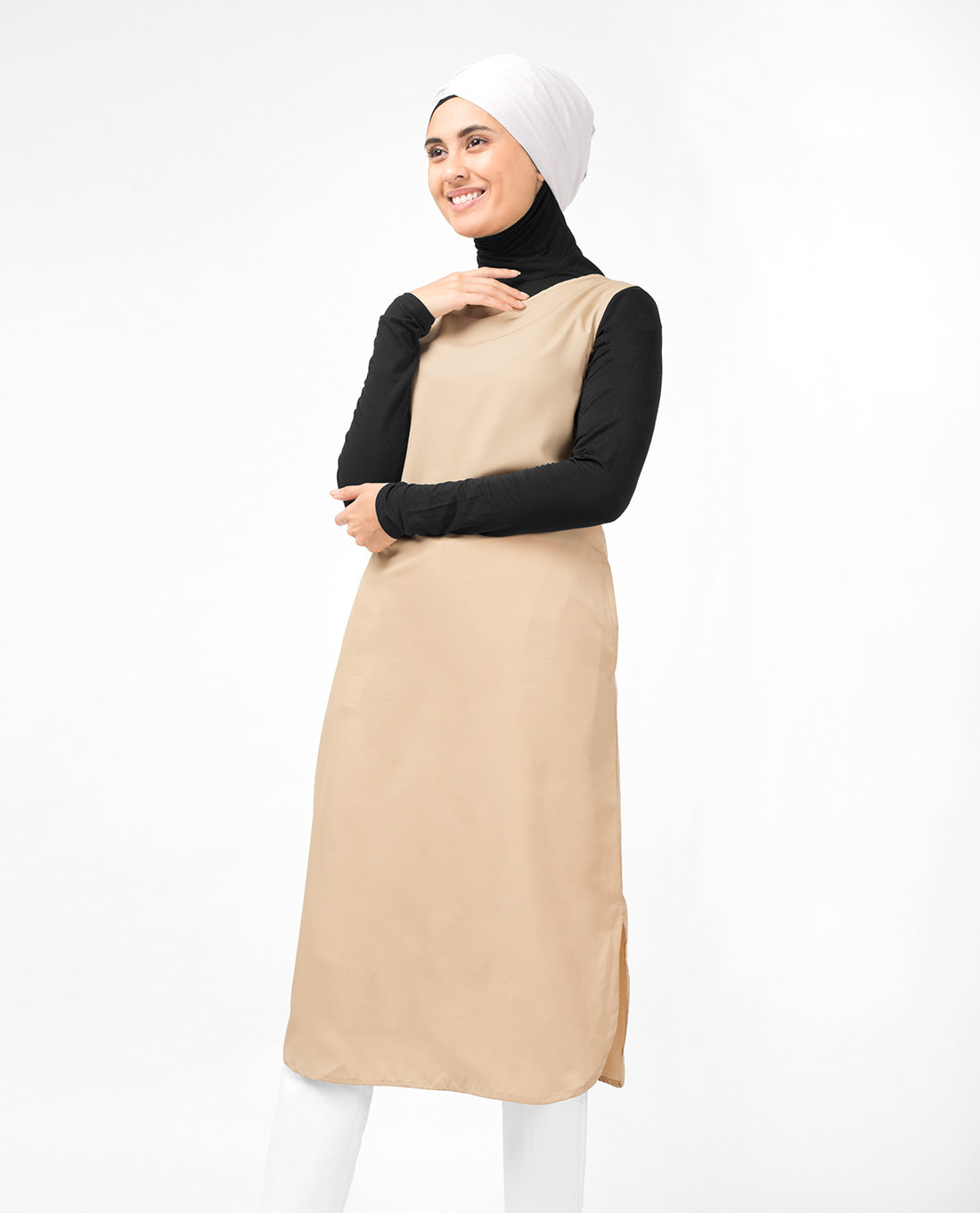 Beige Slip Dress