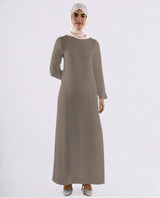 Rayon Full Sleeve Slip Dress - Steeple Grey