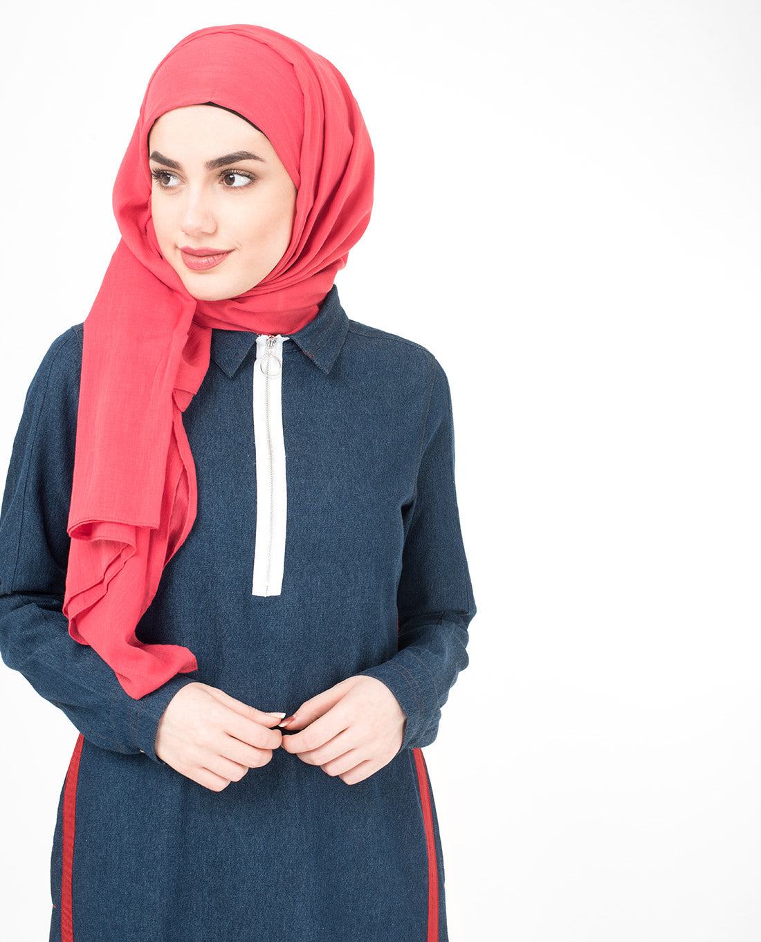 Subtle Denim Jilbab