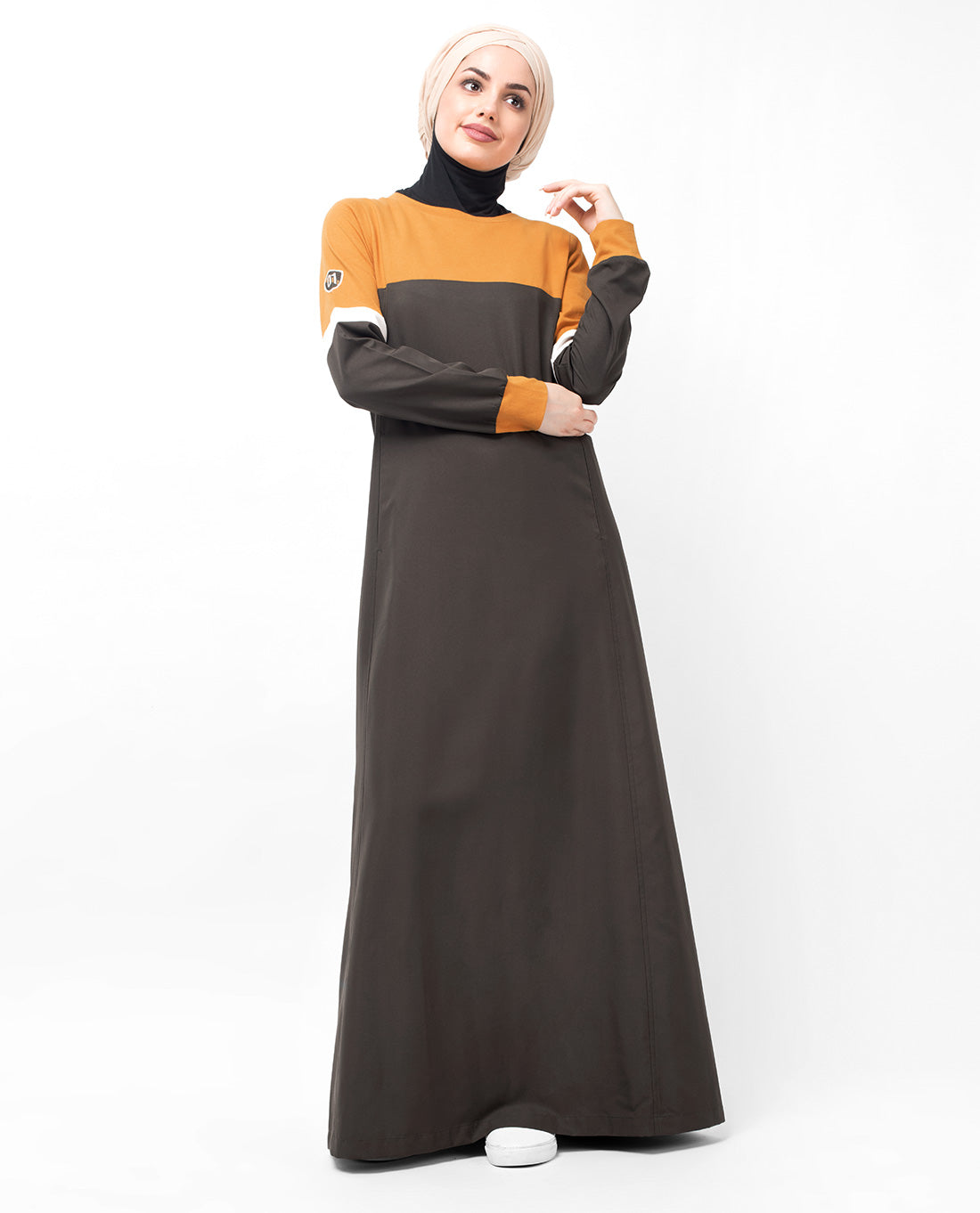 Sunflower Dropped Shoulder Abaya