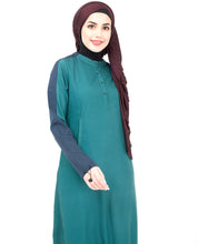 Green & Navy Casual Jilbab