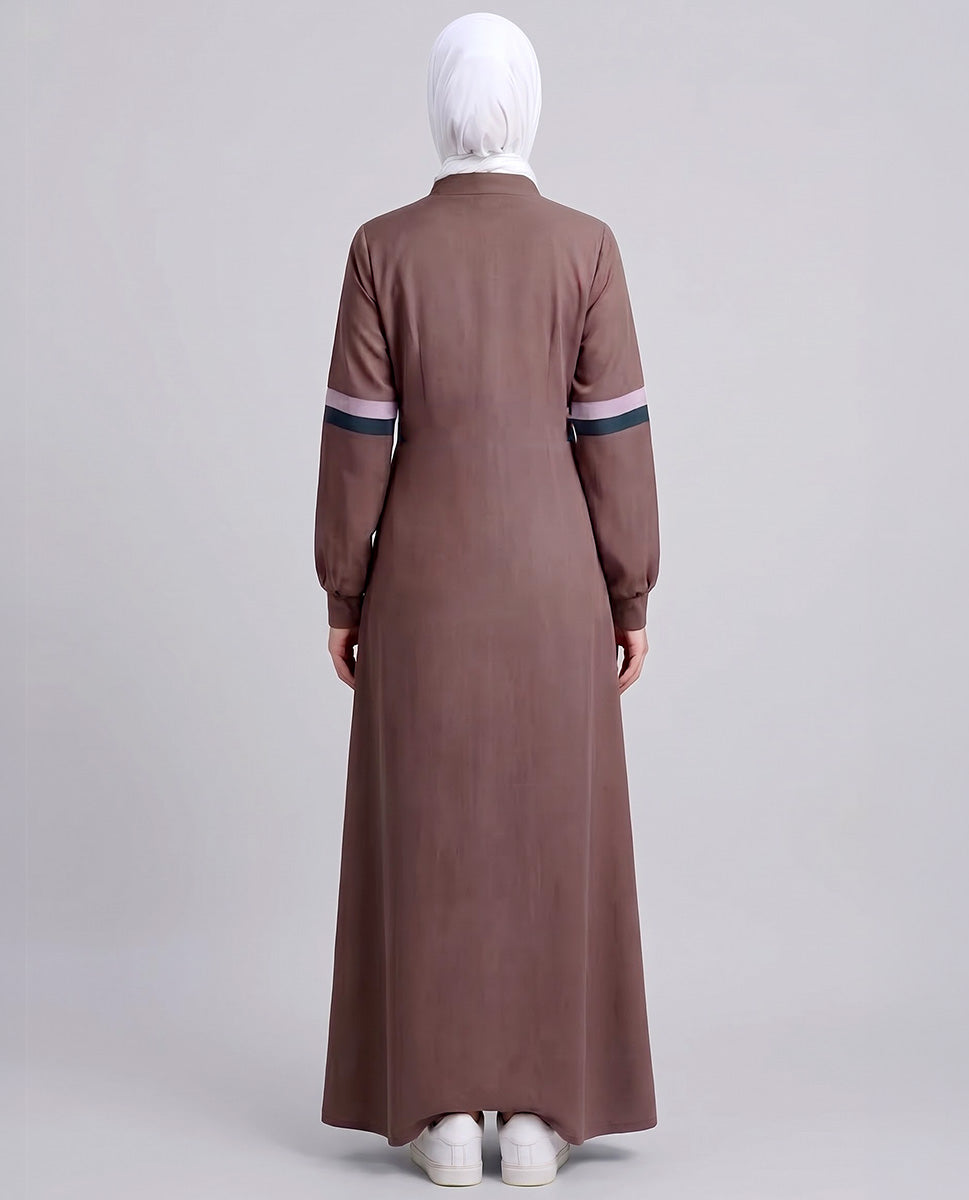 Modest Blush Full Front Open Jilbab