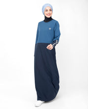 Blue Raglan Sleeve Sporty Jilbab