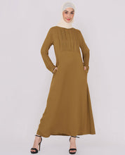 Olive Green Pintuck Abaya