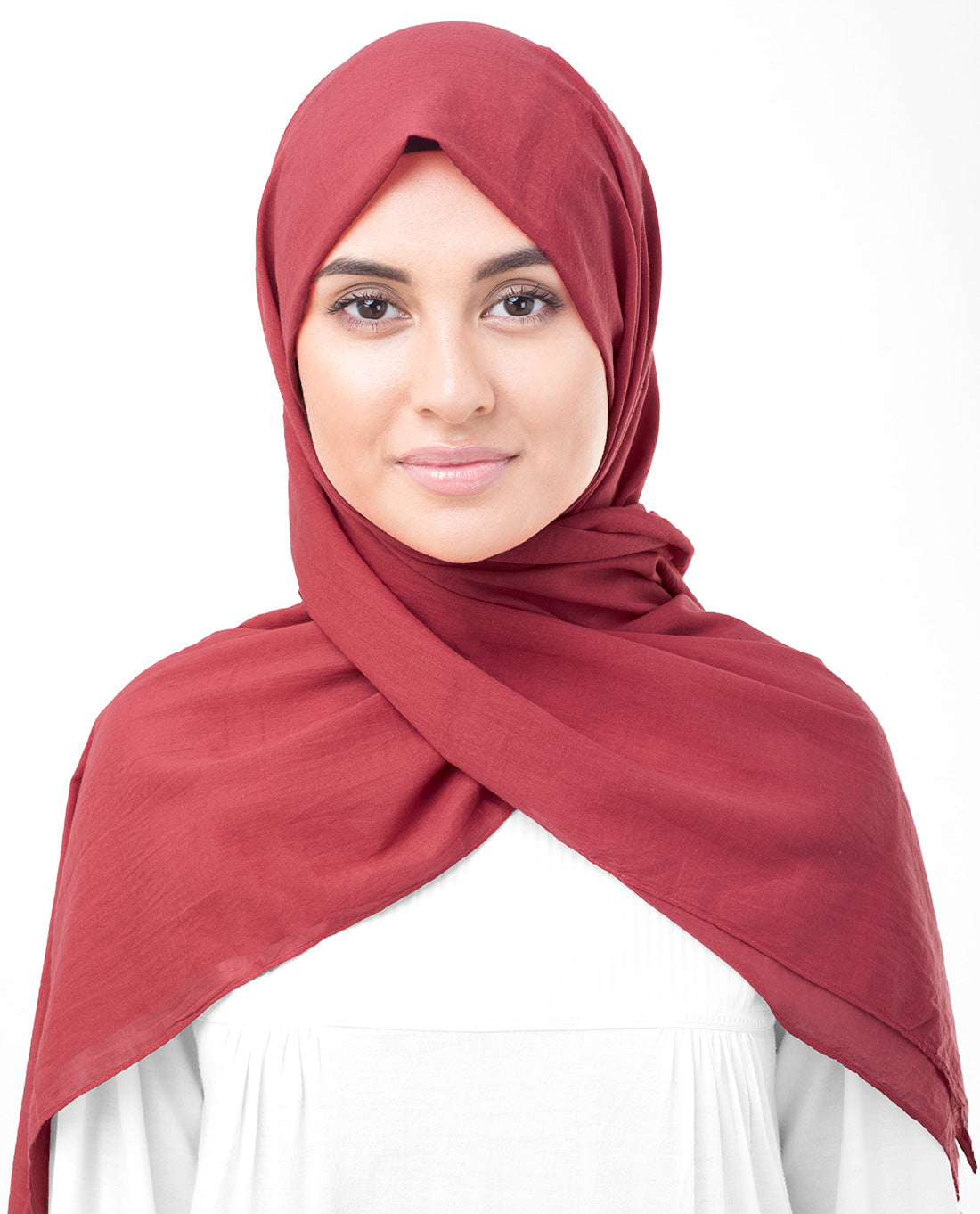 Lollipop Red Cotton Voile Scarf