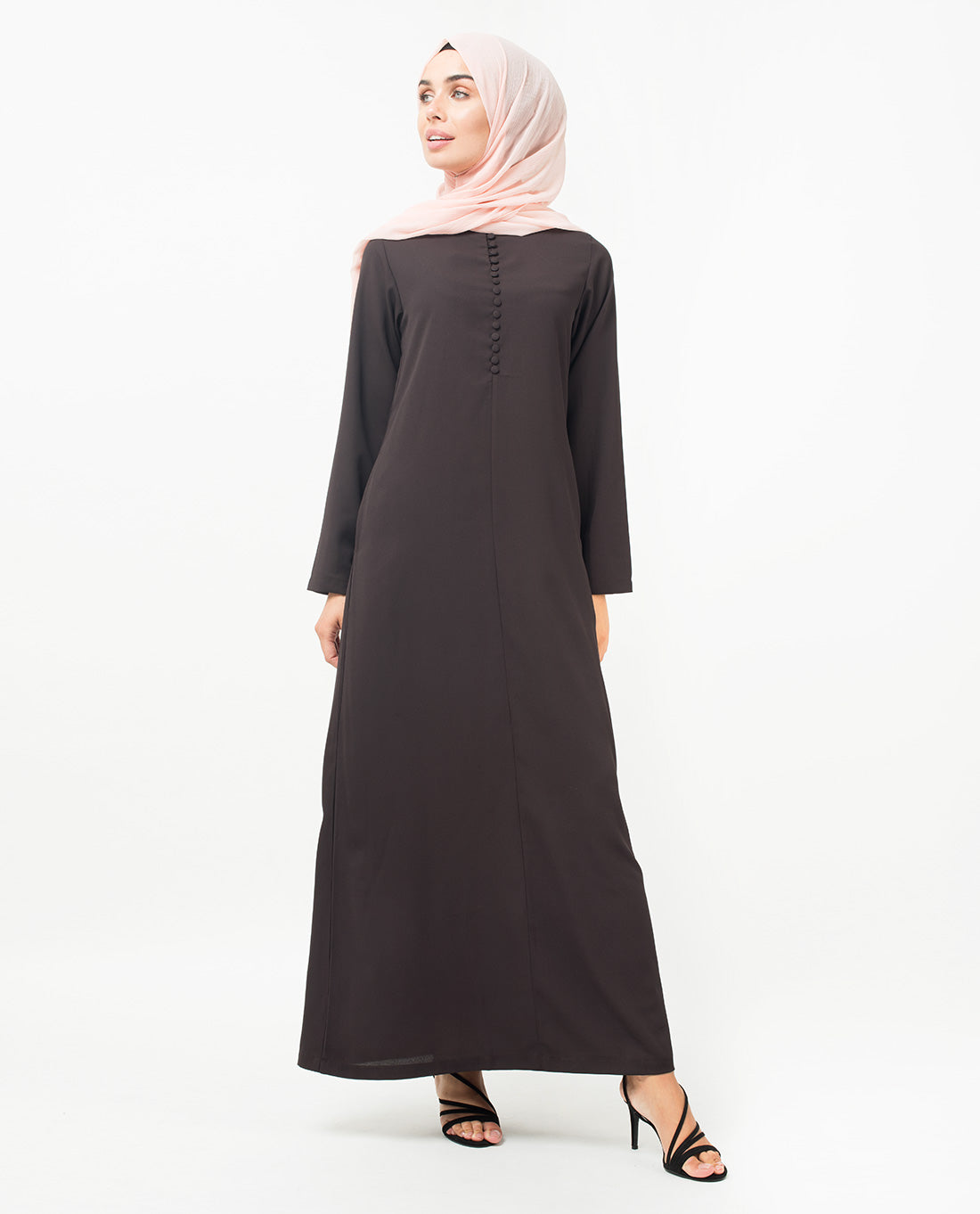 Deep Plum Collar Abaya