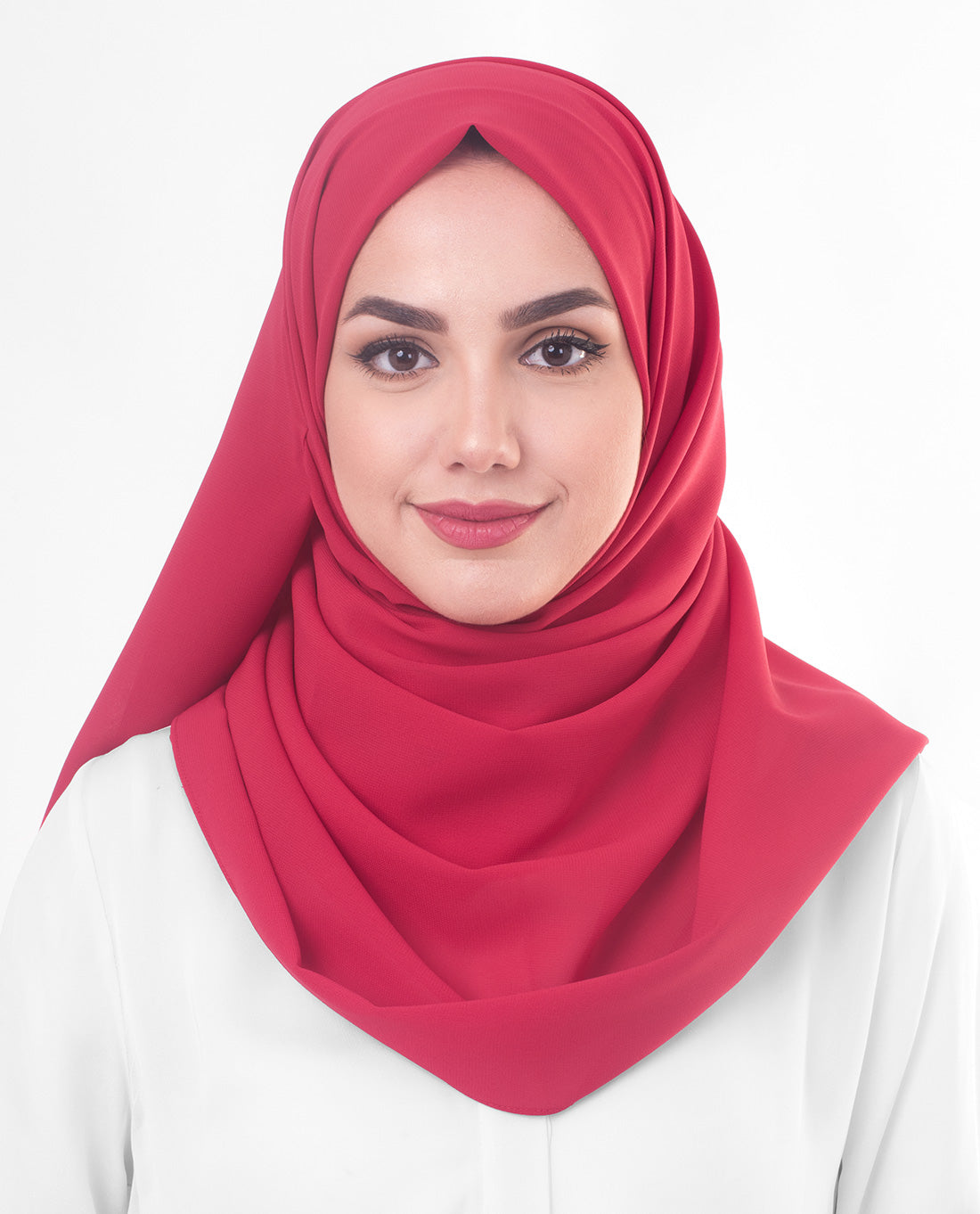 Crimson Poly Georgette Scarf