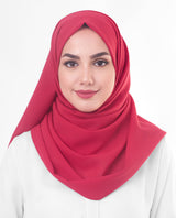 Crimson Poly Georgette Scarf