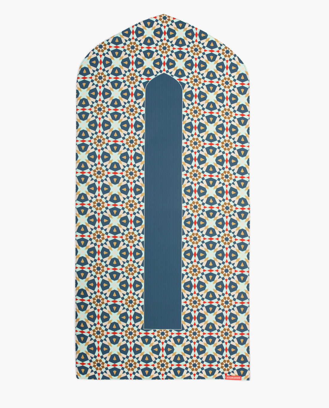 Geometric arch-shaped prayer mat rug