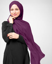 Amaranth Purple Poly Chiffon Scarf