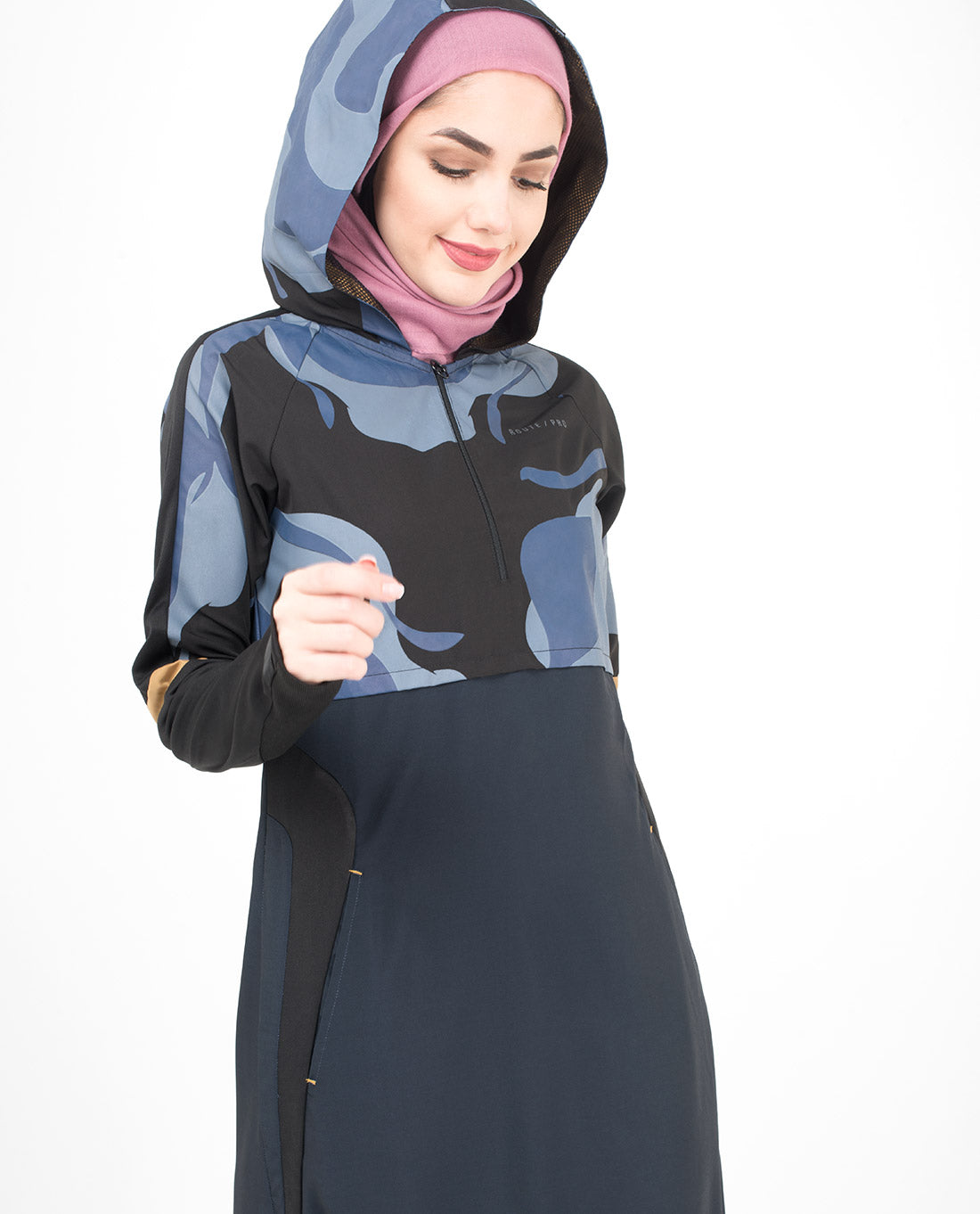 Blue Camo Hooded Jilbab