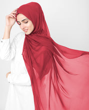 Cardinal Red Poly Chiffon Scarf