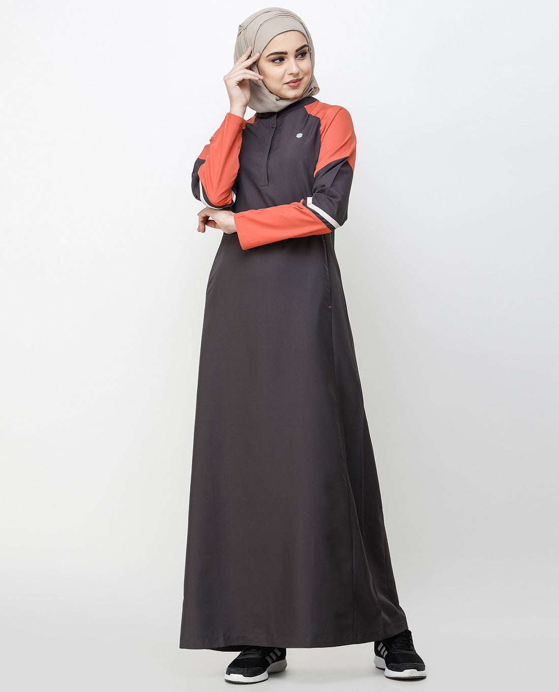 Shale Grey Angular Cut Jilbab