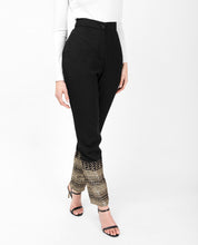 Gold Print Black Trouser