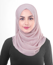 Pale Mauve Poly Chiffon Scarf