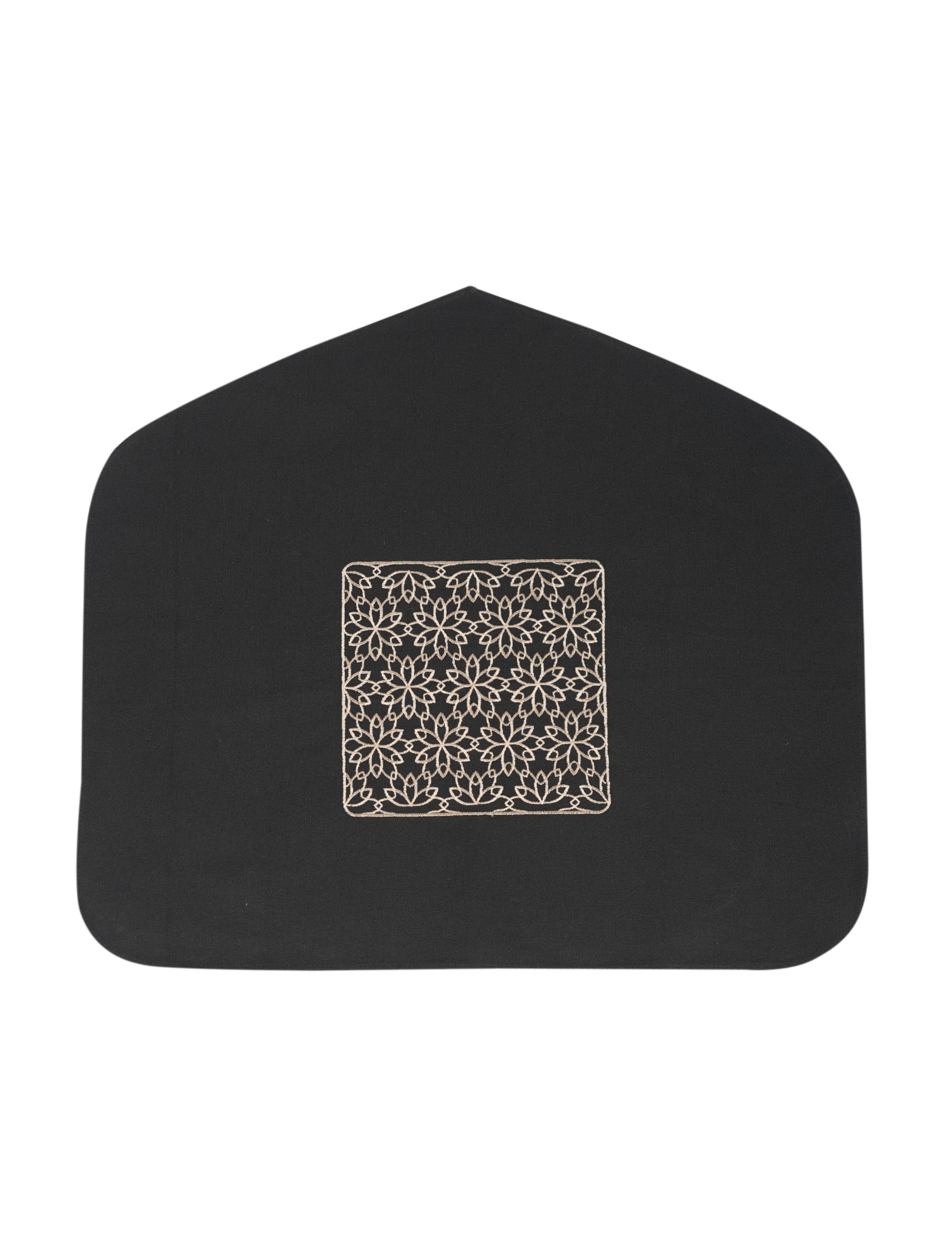 Islamic Geometric Pattern Embroidered Head Prayer Mat