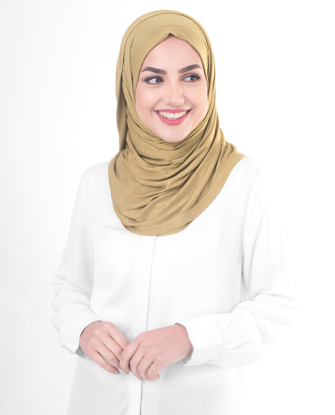 Latte Beige Viscose Jersey Scarf