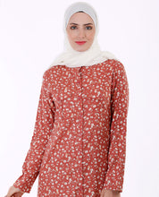 Casual Peach Full Button Abaya