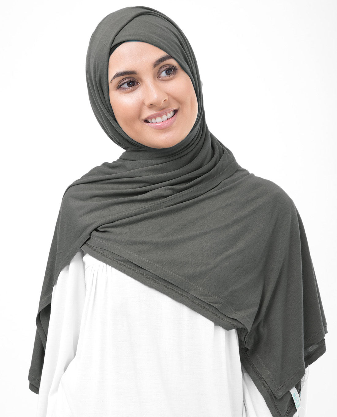 Smoked Pearl Grey Viscose Jersey Scarf