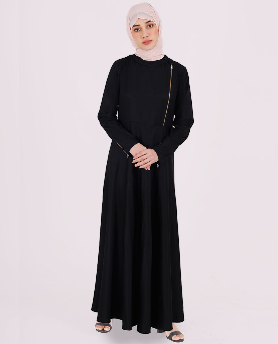 Touch Of Gold Deep Black Jilbab