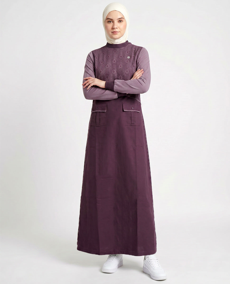 Urban Essentials Geometric Print Abaya