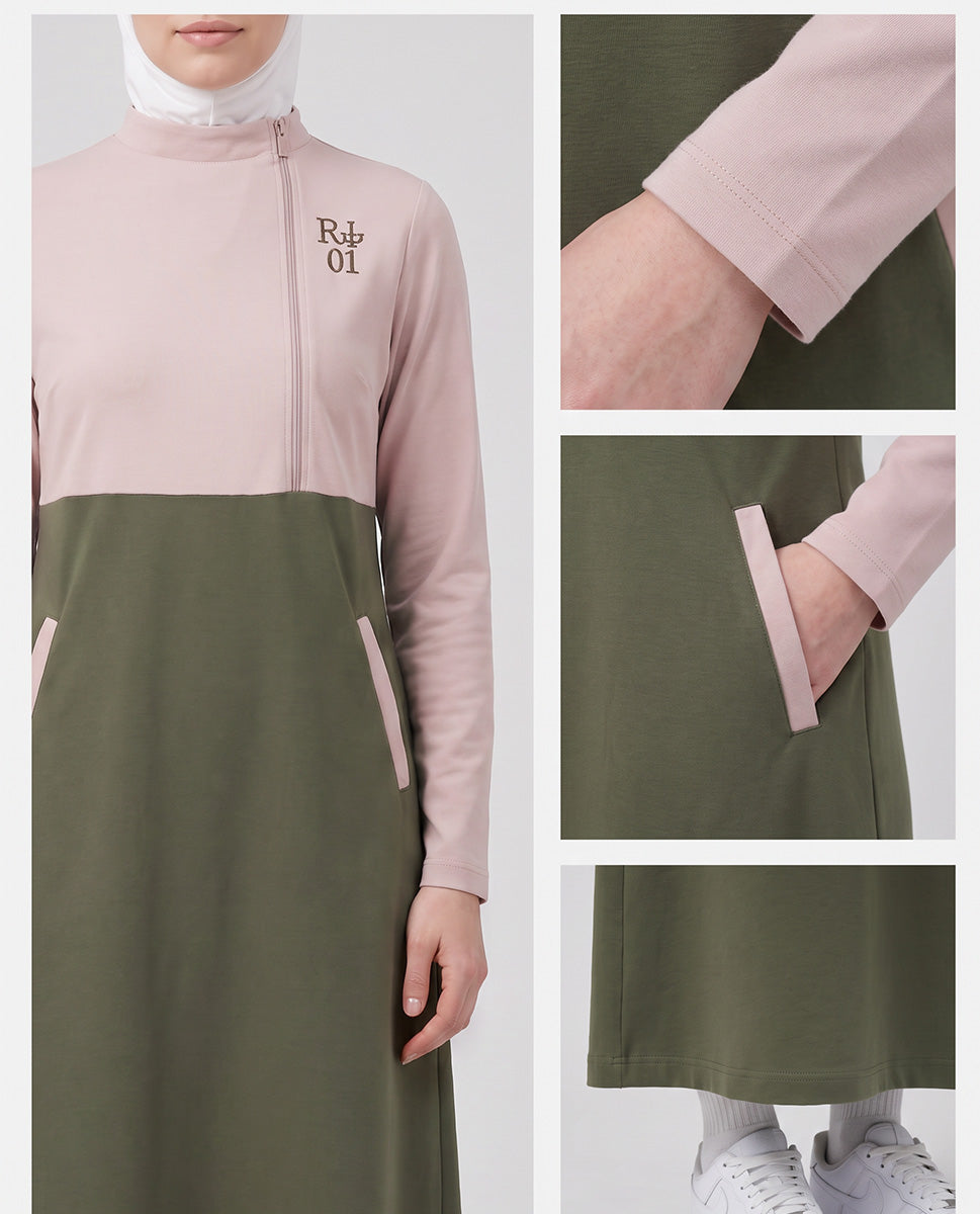 Olive And Blush Urban Jilbab