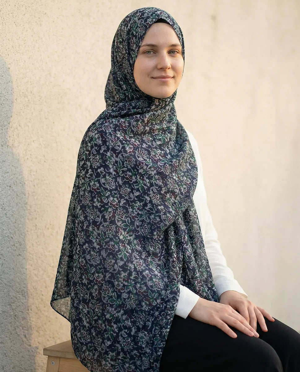 Forest Calm – Printed Georgette Hijab