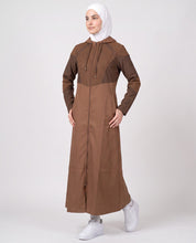 Dual Brown Detachable Hood Jilbab