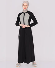 Black Winter Full Front Open Jilbab