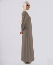 Rayon Full Sleeve Slip Dress - Steeple Grey