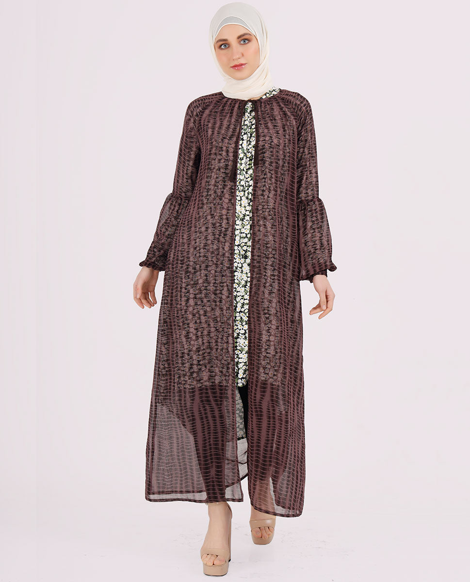 Round Collar Printed Summer Outerwear