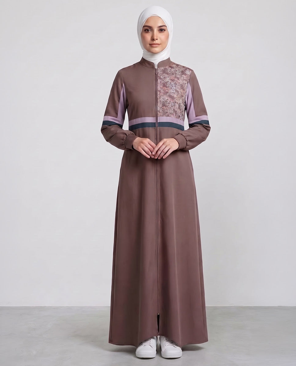 Modest Blush Full Front Open Jilbab