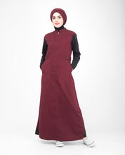 Red & Black Utility Jilbab