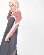 Rabbit Grey Side Print Jilbab