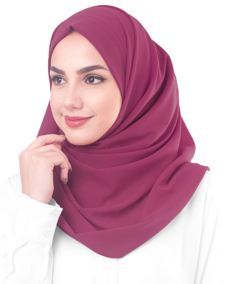 Boysenberry Cotton Voile Scarf