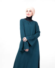 Teal Bell Sleeve Abaya