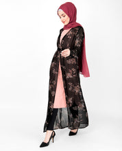 Black Floral Sheer Outerwear