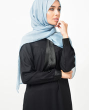 Satin Neck Tie Up Black Abaya